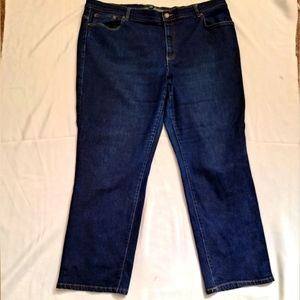VTG Ralph Lauren Blue Denim Jeans Women's Size 20W  (Green Label)
